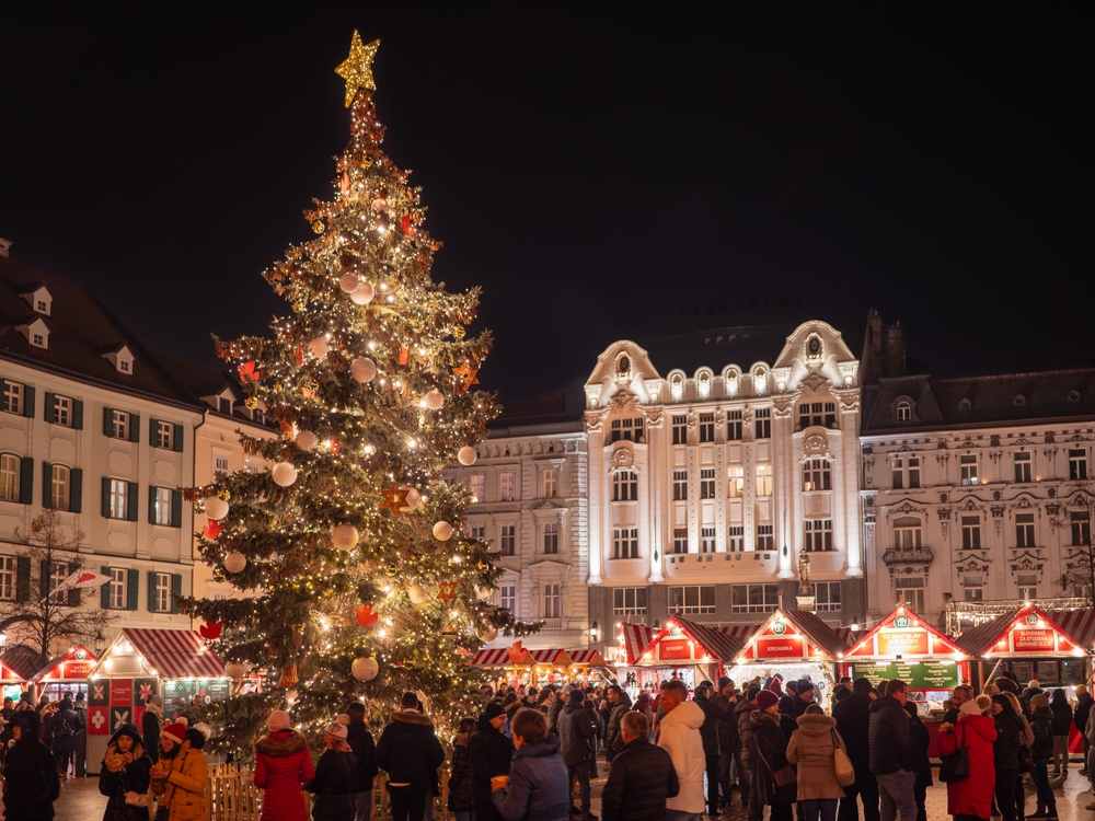 Christmas tree, Bratislava Christmas market